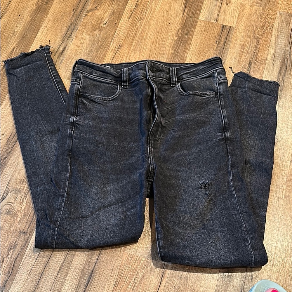 American Eagle Outfitters Black Ankle Cropped Jeans